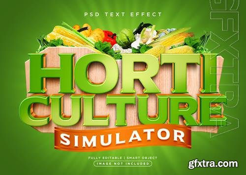 3d style horticulture text effect psd