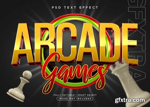 3d style arcade text effect