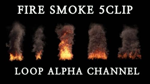 Videohive - Fire Alpha 5 Clip Loop - 35358853 - 35358853