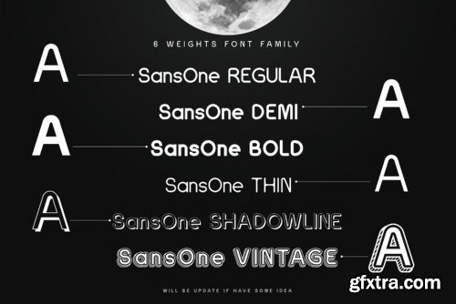 Sans One Font Family - 12 Fonts