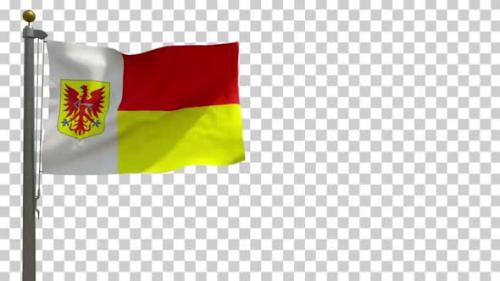 Videohive - Apeldoorn City Flag (Netherlands) on Flagpole with Alpha Channel - 4K - 35376704 - 35376704