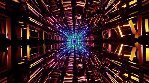 Videohive - Wire Colored Tunnel Vj Loop Background HD - 35432825 - 35432825