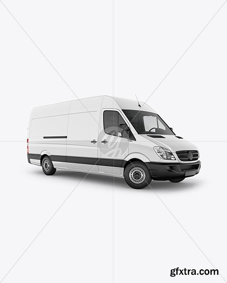 Panel Van Mockup - Half Side View 84661