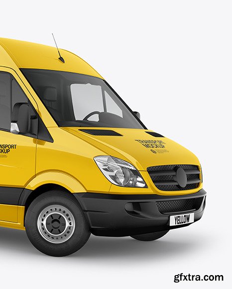 Panel Van Mockup - Half Side View 84661