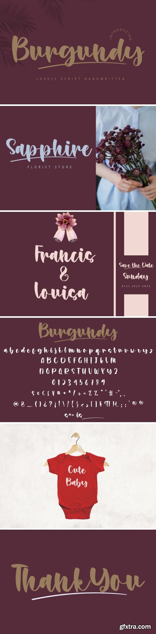 Burgundy Font