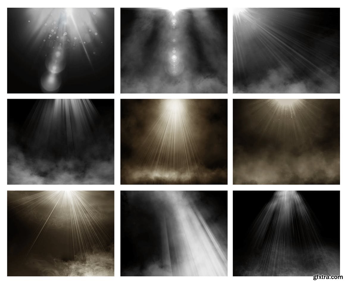 16 Smoky Light Overlays, Realistic light overlays, » GFxtra