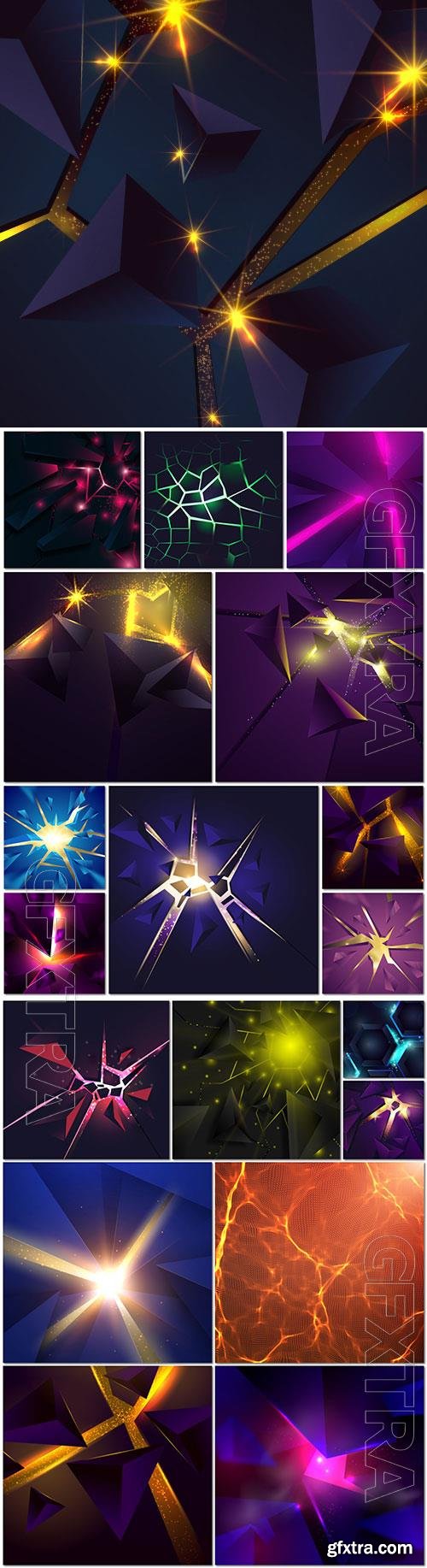 3d explosion with light background in vector