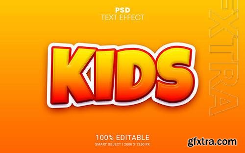 Kids psd editable text effect