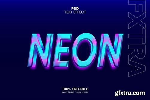 Glowing neon editable text effect premium psd