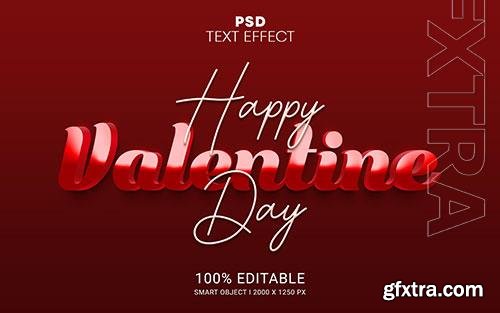 Happy valentine day editable text effect psd