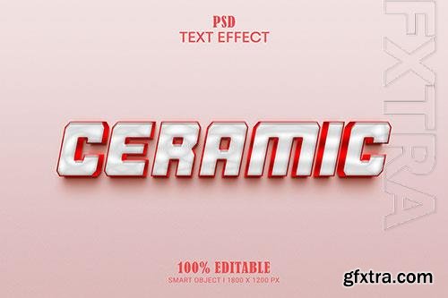 Ceramic editable text effect premium psd
