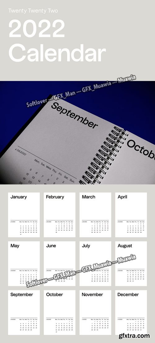 2022 Calendar Design PDF Template
