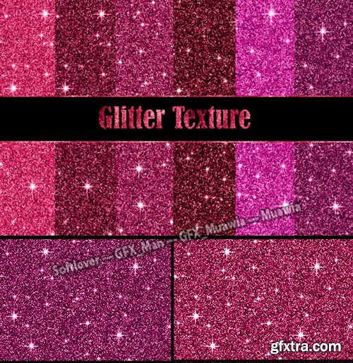 Beautiful Pink Glitter Digital Paper Collection - 10 Textures