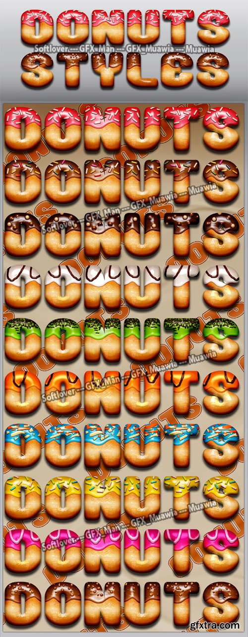 Donuts Styles - 10 Photoshop Styles