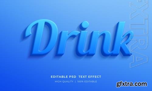 Drink editable text style effect mockup template psd