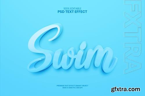 Swim fully editable premium psd text effect maker