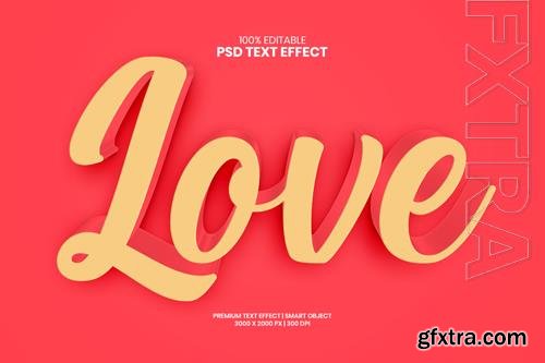 Love fully editable premium psd text effect maker