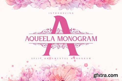 Aqueela Split Monogram Font