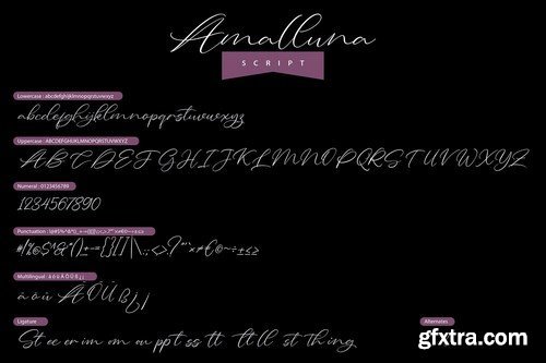 Amalluna  Handwritting Script Font