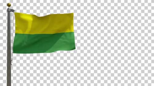Videohive - Nariño Department Flag (Colombia) on Flagpole with Alpha Channel - 4K - 35527273 - 35527273
