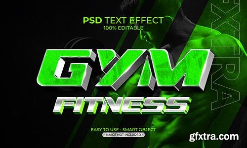 Gym fitness text effect psd