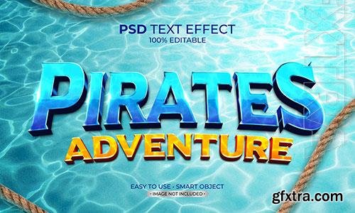 Pirates adventure text effect psd