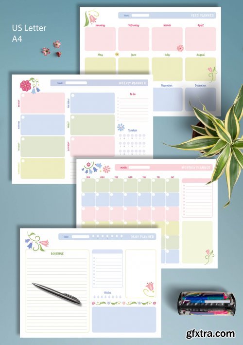 Cute Colorful Planner Layout 356236564