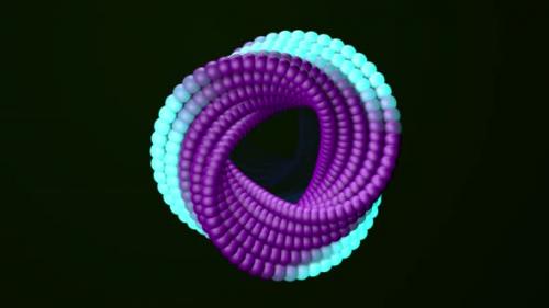 Videohive - 4K Small Balls in Purple Dancing With Bright Light Blue Colors on a Black Background - 34344010 - 34344010
