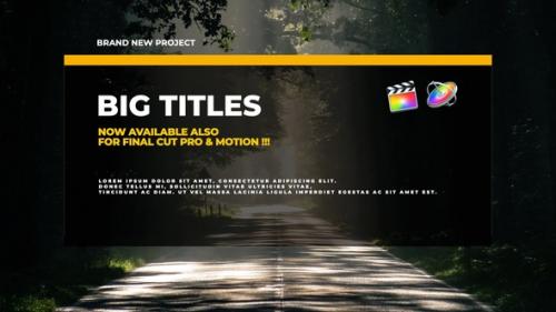 Videohive - Big Titles I FCPX & Motion - 29651706 - 29651706