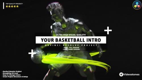 Videohive - Your Basketball Intro - Basketball Opener DaVinci Resolve Template - 35554020 - 35554020
