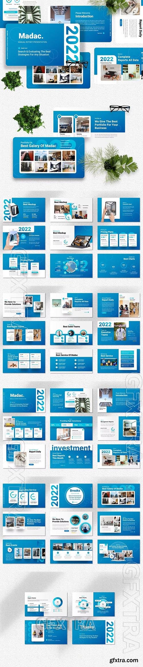 Madac - Annual Report Powerpoint, Keynote and Google Slides Presentation Templates