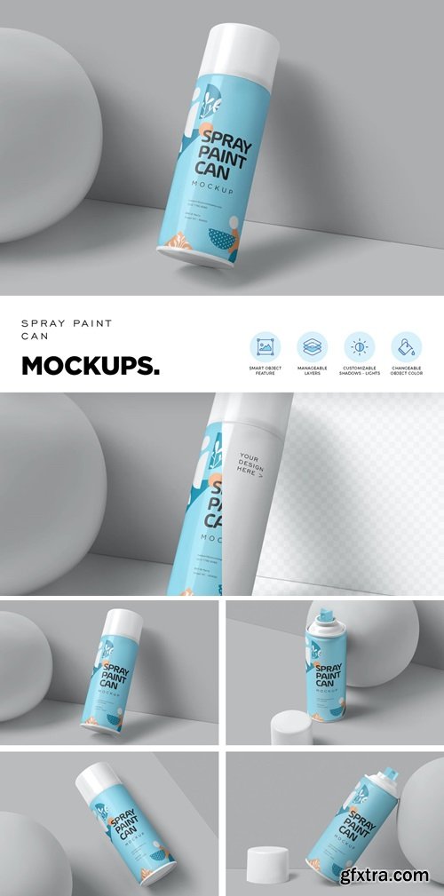 Spray Paint Can Mockups