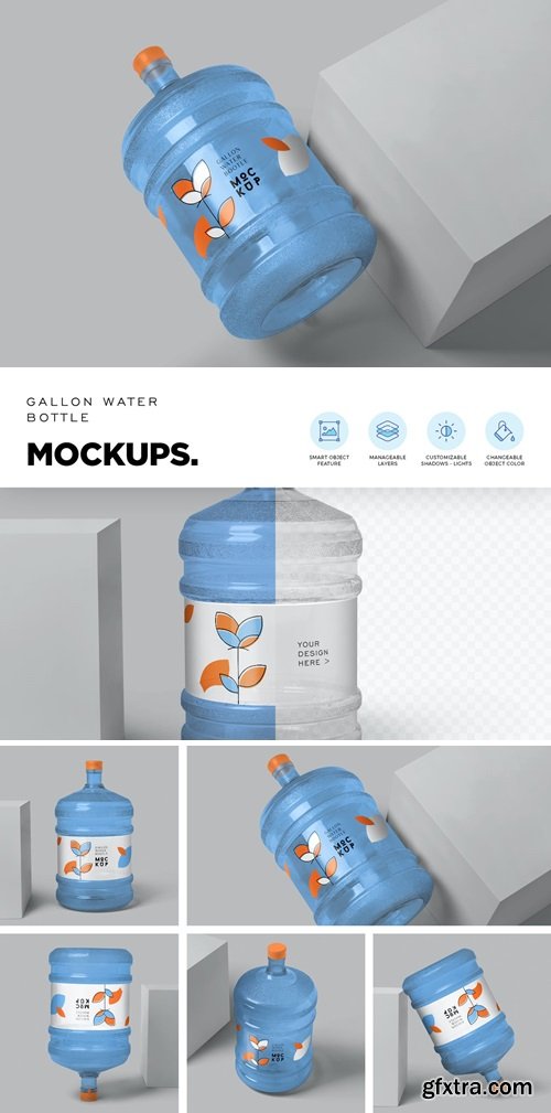 5 Gallon Water Bottle Mockups