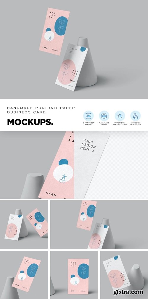 Handmade Paper Business Card Mockups
