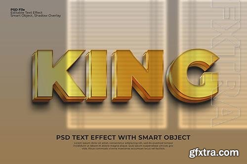Editable king text 3d effect photoshop
