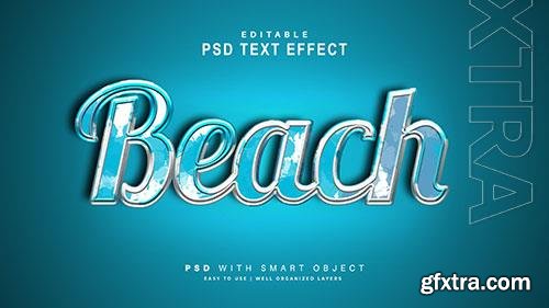 Beach text effect editable text smart object
