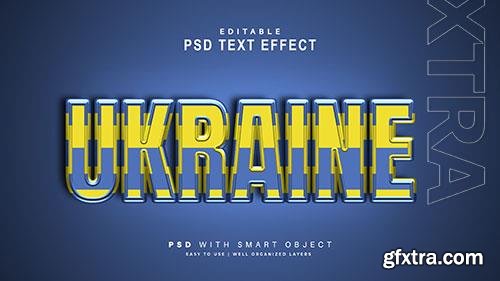 Ukraine text effect editable text smart object