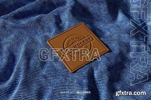 Leather brand logo on fabric mockup 3P8PQAZ