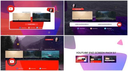 Videohive - Youtube End Screens Pack - 35592985 - 35592985