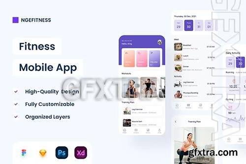 Fitness Mobile App - UI Design P9TAZQA