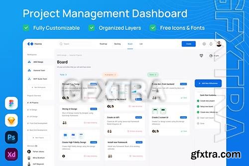 Project Management Dashboard - UI Design 7ZQYC7Q