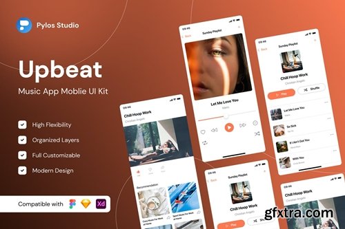 Upbeat - Music Mobile App UI Kits