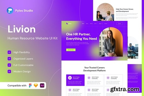 Livion - Human Resource Website UI Kits