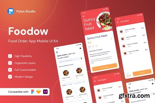 Foodow - Food Order Mobile App UI Kits