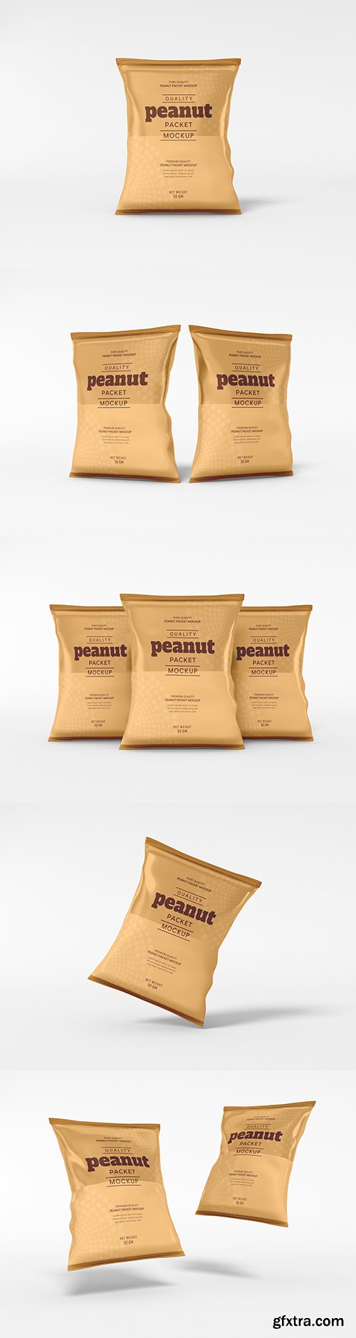Glossy peanut packaging mockup