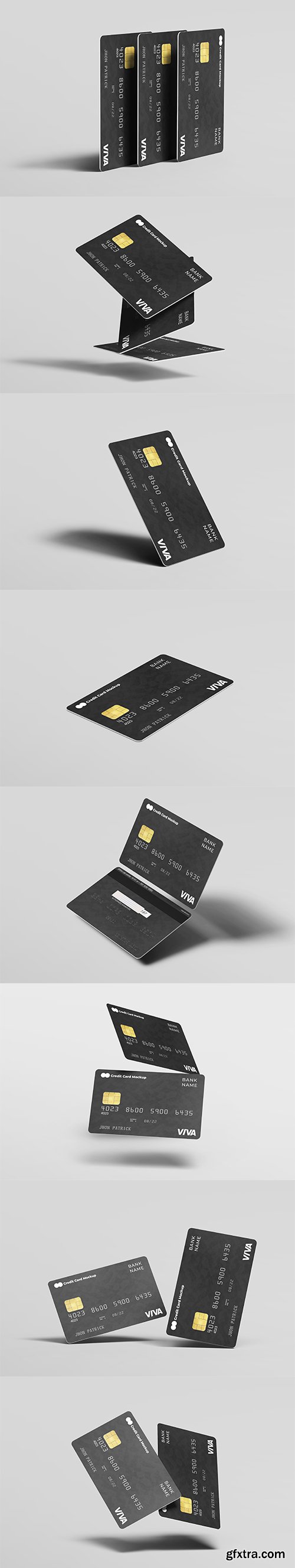 Clean modern credit card mockup