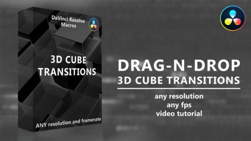 Videohive - 3D Cube Transitions for DaVinci Resolve - 35639672 - 35639672