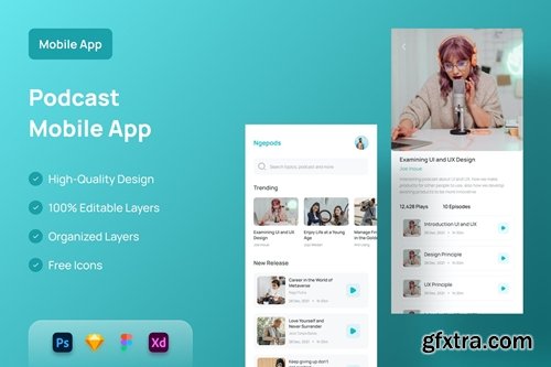 Podcast Mobile App - UI Design