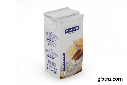 Paper Flour Bag Mockup 5436567