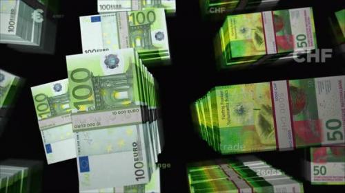 Videohive - Euro and Swiss Francs money exchange loop - 35613744 - 35613744